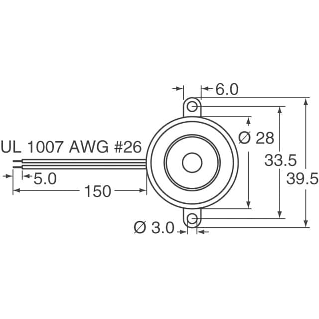 XL-2835-TF-LW150-R PUI Audio, Inc.  Alarms Buzzers and Sirens